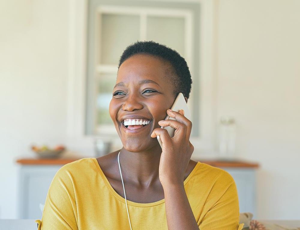 woman on phone